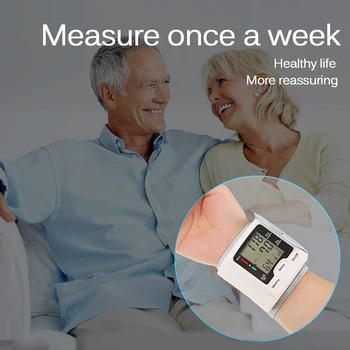 Automatický Monitor Krvného Tlaku na Zápästí Sphygmomanometer LCD Digitálne Prenosné Tonometer Meranie srdcovej frekvencie, Krvného Tlaku