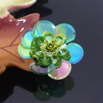 3D Ručné Flitrami Korálky Kvet Nášivka Záplaty Pre Vlasy Clip Tašky Brošňa Prišiť/ Lepidlo na DIY Príslušenstvo