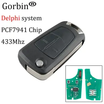 GORBIN 2Buttons Diaľkové Auto key Pre vozidlá značky Opel Vauxhall Astra H 2004-2009 Zafira B 2005-2013 Corsa D 2007-Meriva B 2010-kľúče