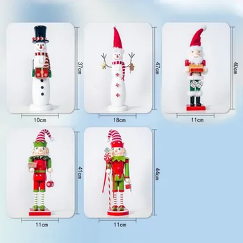 Vianočné Ozdoby Maľované Drevené Santa Claus Dekorácie Vianočné Darčeky, Hračky, Vianočné Dekorácie Pre Domov Addobbi Natale