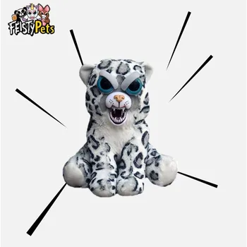 Feisty domáce Zvieratá plyšové hračky plyšové angry zvierat bábika darček snow leopard