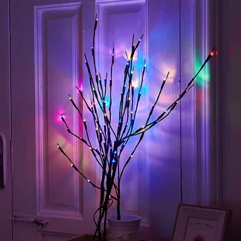 20 LED Simulácia Strom Pobočky Svetlo String Vianočné Dekorácie pre Domov Ozdoby na Vianočný Stromček Šťastný Nový Rok Dekor Vianoce