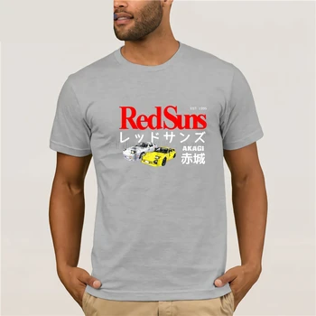 Počiatočné D T Shirt Počiatočné D Akagi RedSuns T-Shirt 5x Krátke Rukávy Tee Tričko 100 Bavlna Streetwear Grafické Roztomilý Mužov Tričko
