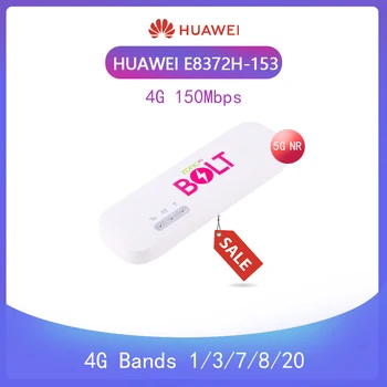 Odomknúť Nové Huawei E8372 E8372h-153 4G LTE 150Mbps 4G Modem USB Dongle, 4G Modem Carfi