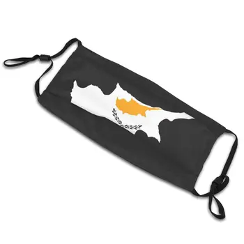 Vlajka Mapu Cypru Maska Mužov Non-Jednorázové Masky Prachotesný Ochrany Respirátor, Maska