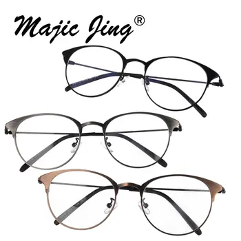 Magic Jing Nehrdzavejúcej Ocele Okuliare dioptrické Okuliare Full Rim Predpis Okuliarov RX Optické Frames52012