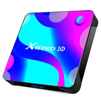 X88 Android 10.0 Smart TV Box 4 GB RAM, 32 GB ROM RK3318 Quad-Core, 64Bit Podpory 2.4 GHz/5 ghz WiFi 4K Bluetooth 4.0(US Konektor)