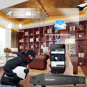 4CH 8CH /16CH AHD Bezpečnostné CCTV DVR H. 264 5MP/4MP AHD CVI TVI Analógový IP Camera5 5MP 4.0 MP Hybridná videokamera HD Video Výstup
