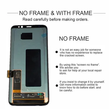 PÔVODNÉ S8 G950 G950F Displej pre SAMSUNG Galaxy S8 LCD Displej Nahradenie Dotyk Digitalizátorom. Montáž S8 Plus LCD G955 G955F