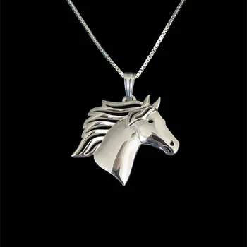 Trendy Kôň prívesok náhrdelník ženy zlata, striebra plátovaného vyhlásenie náhrdelník mužov zvierat šperky