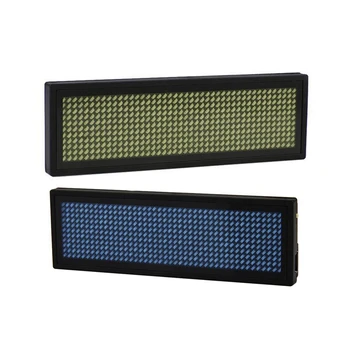 2x Digitálne Programovateľné LED Posúvanie Správy Názov Tag Id Odznak(11X44 Pixelov) (White&Blue)