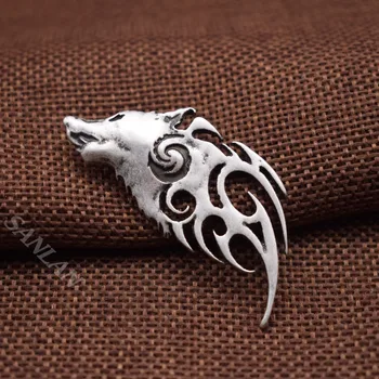 Nový dizajn vytie vlka prívesok viking vlk mužov náhrdelník celt náhrdelník šperky SanLan