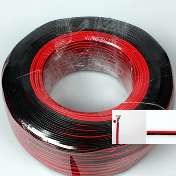 18meters Elektrické Drôty Pocínované Medené 2 Pin izolované PVC Rozšírenie LED Pás Kábel Červený Čierny Vodič Elektrického Predĺžiť Kábel