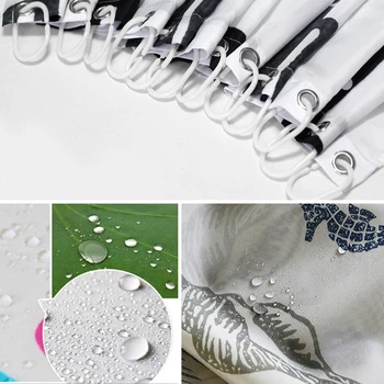 Sweetenlife Nordic štýl Sprchový Záves Tkaniny polyester Závesy Pre Kúpeľňa 2018 Nový Vodotesný Vaňa Záclonové Háčiky Prispôsobiť