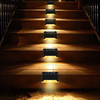 1-16pcs LED Solárne Lampy Cesta Schodisko Nepremokavé Vonkajšie Nástenné svietidlo Záhradné Krajina Kroku Schodisko Palube Svetlo Balkón Plot Slnečné Svetlo