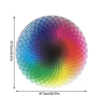 1000 Kus Puzzle Auta Rainbow Paletu Puzzle Gradient Farby Dúhy Veľké Okrúhle Puzzle Puzzle Pre Dospelých, Mladistvých