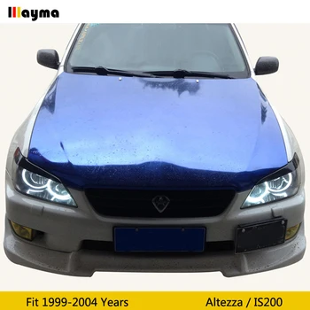 Carbon fiber svetlometu zahŕňa viečko Pre Lexus IS200 1999 - 2004 Pre Toyota Altezza Fiber glass primer predné lampy obočie nálepky