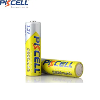 24Pcs PKCELL AA 2600Mah 1.2 V 2A Ni-Mh aa Nabíjateľné Batérie AA Bateria Baterias Skutočná Kapacita + 6pcs Batérie Držať Prípade Boxy
