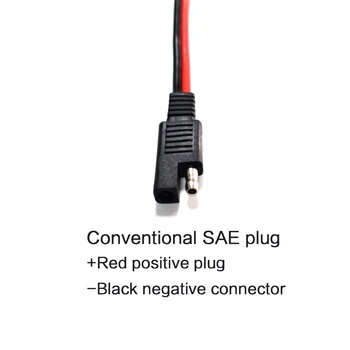 14AWG 30 CM Ženské zapaĺovač do SAE s 2 Pin Rýchle Uvoľnenie Odpojte Konektor Plug Predlžovací Kábel