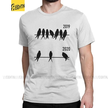 Sociálne Dištancovanie Sa Vták T-Shirt Muži 6 Metrov Karanténe Seniorov 2020 Zostať Doma Umyte Ruky Bavlnené Tričko Krátky Rukáv T Košele