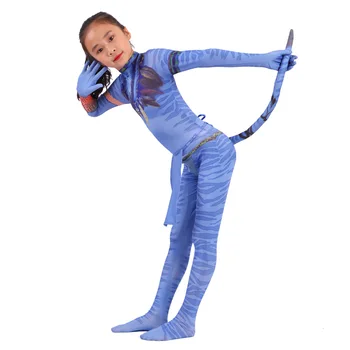 Film Avatar 2 Spôsob Vody Neytiri Jake Sully Cosplay Kostým pre Dospelých Deti Kombinézu Chvost Jumpsuit Oblek Halloween Kostým