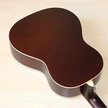 Javorový krk 36 palcový sunburst akustická gitara smrek top matný povrch plnej veľkosti dizajn 6 string folková gitara pre začiatočníkov, deti