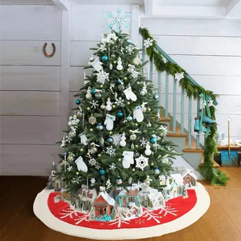 Veselé Vianoce Strom Sukne s Obväz Asfaltový Koberec Natal Darček Nový Rok Dekorácie, Vianočné Dekorácie pre Domov Strom Sukne