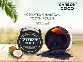 OXID COCO-Prírodné aktívny uhlík-Bielenie zubov - zubná pasta 80g+toothpowder 40 g Oblek+Dať Čierna hriva kefka