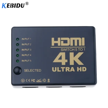 5 Porty 2K*4K kompatibilný s HDMI Prepínač kompatibilný s HDMI Prepínač Splitter Hub Box pre PS3, Xbox 360 s vysokým rozlíšením (HDTV DVD s IR Diaľkového ovládania