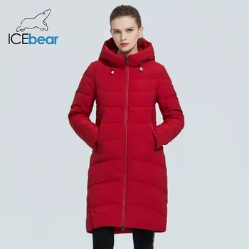 Icebear 2020 zima dlhá srsť Dámske klasické vysoko kvalitné vetrovka módna bunda s Kapucňou oblečenie pre ženy GWD20101I