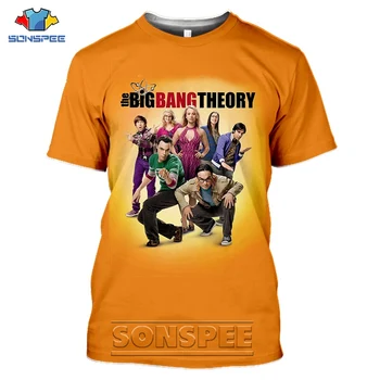 SONSPEE Módne Sheldon Cooper Penny T Shirt Ženy 3D Tlač Lete Krátky Rukáv Logo Top Big Bang Theory TV Tričko Homme