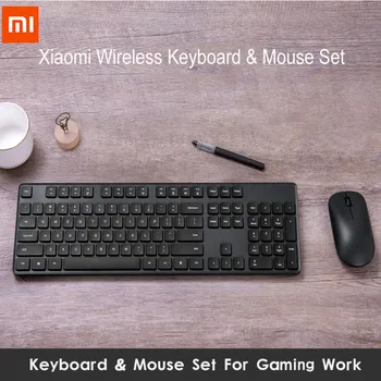 Xiao Wireless Keyboard & Mouse Nastaviť Prenosné 104 klávesy na Klávesnici 2,4 GHz, USB Prijímača Myš pre Windows10 PC Počítač Office Home