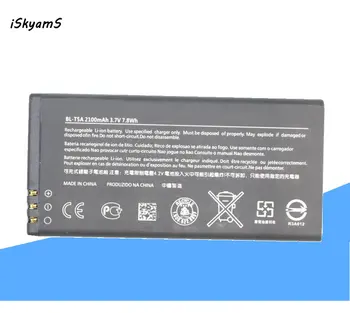 ISkyamS 1x 2100mAh Náhradné Li-ion batéria BL-T5A batérie pre Nokia Lumia 550 bl-t5a 3,7 V