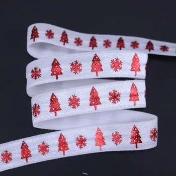 Červená fólia Snowflake & Vianočné stromčeky vytlačené NEPRIATEĽ násobne viac pružnosti 029 biela pre DIY accessaries