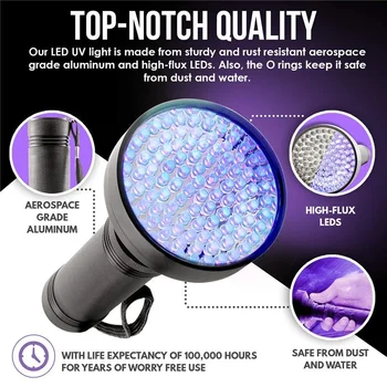 50/100 UV LED Baterka 395nm Ultrafialové Blacklight Detektor Pochodeň Svetla UV Lampa Pet Scorpion Lov Kontrolné Svetlo