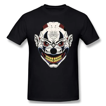 OPPOIO Strašidelný Strašidelné Halloween Šašo Joker Klaun Lebky Mužov Základné Krátky Rukáv T-Shirt