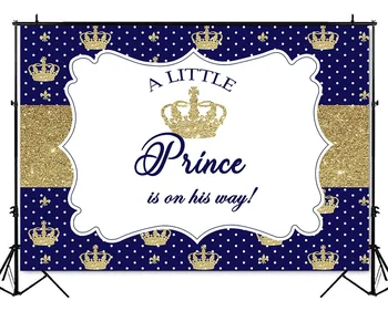 Fotografie pozadie royal crown blue novorodenca sprcha happy birthday pozadie pre photo booth studio princ tému party