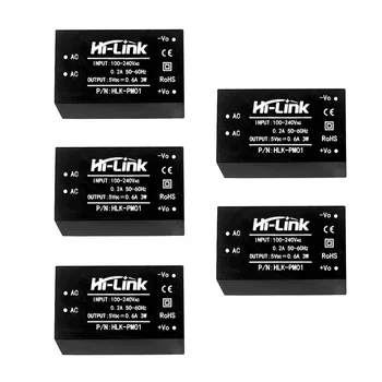 10pcs/veľa Mini Modul Napájania HLK-PM01 HLK-PM03 HLK-PM12 AC-DC 220V 5V Inteligentné Domáce Switch Modul Napájania