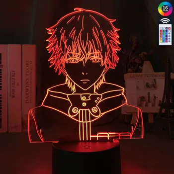 3d Led Nočné Svetlo Tokio Vlkolak Ken Kaneki Tvár Nočného pre Čítanie Izba Dekor Svetlo Anime Darček na Narodeniny stolná Lampa Usb