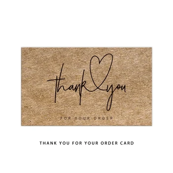 30pcs Ďakujeme Vám za Vašu Objednávku Karty kraft papier Vďaka Pohľadnice Zhodnotenie baliaci papier pre Malých podnikateľov, Predajcov