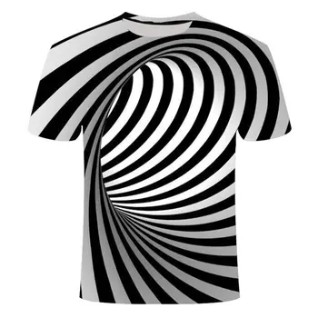 Geometrické 3D T-shirt pánske tričko Krátky Rukáv Top Letné T-shirt Ležérny Top Krátky Rukáv T-shirt pánske T-shirt Street Oblečenie