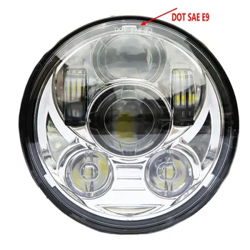 Emarked Schválené DOT 5 3/4 5.75 Palcový LED pre Harley Moto Svetlometov