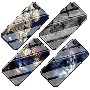 Lev, tiger Tvrdené Sklo puzdro pre iPhone 12 11 Pro Max 12 X Mini XR XS Max 8 7 6 6 Plus SE 2020 5 5S