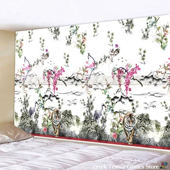 Veľké zviera tlače hippie boho decorwall gobelín pre steny v obývacej izbe umenie slon mandala stene visí gobelín yoga mat