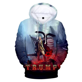 Americké Prezidenta Donald Trump 3D Tlač Nadrozmerné Hoodie Ženy Muži Harajuku Mikina Bežné Tepláková súprava Pulóver Topy Streetwear