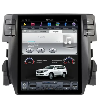 Tesla štýl Multimediálne Auto Nie DVD Prehrávač, GPS Navigáciu Pre Honda Civic 2016 2017 2018 hlavu jednotka stereo multimediálne rádio Navigácia