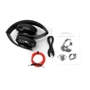 Slúchadlá Bluetooth Slúchadlá Cez Ucho Bezdrôtové Stereo Headset Mäkké Kožené chrániče sluchu Vstavaný Mikrofón pre PC/mobilné Telefóny/TV