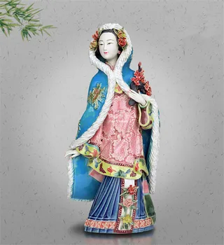 Čínsky Štýl Skvelého Majstra Remesla Keramické Krása Sochy Remesiel Dávnych Krásne Dámy Sochy Domova A1159