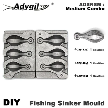 Adygil DIY Rybárske Snapper Záťaže Plesne ADSNSM/Stredne Combo Snapper Záťaže 112g 140 g 168g 3 Dutín