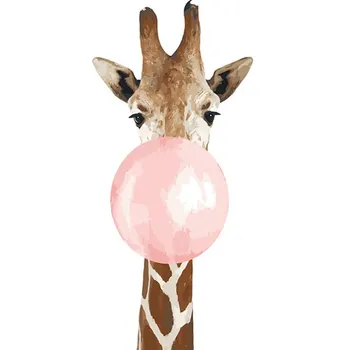 žirafa Bublina krásne Zviera DIY Digitálne Maľovanie Podľa Čísel Moderné Nástenné Art olejomaľba Dovolenku Dar Domova Veľká Veľkosť